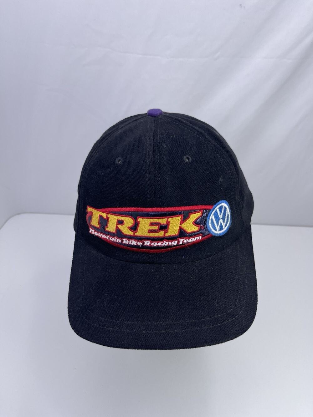 Vintage Trek Volkswagen Mountain Bike Racing Team Hat Black Strapback Y2K
